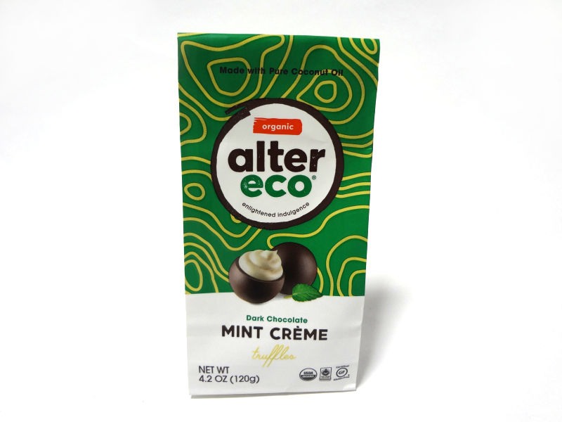 Alter Eco チョコレートトリュフ ミントクリームのパッケージ