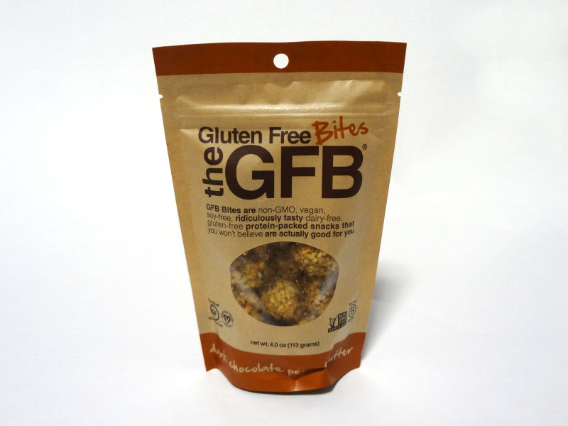 The GFB グルテンフリーバイツ ダークチョコレート ピーナッツバターのパッケージ